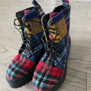 Brand new plaid Jeffery campbell boots